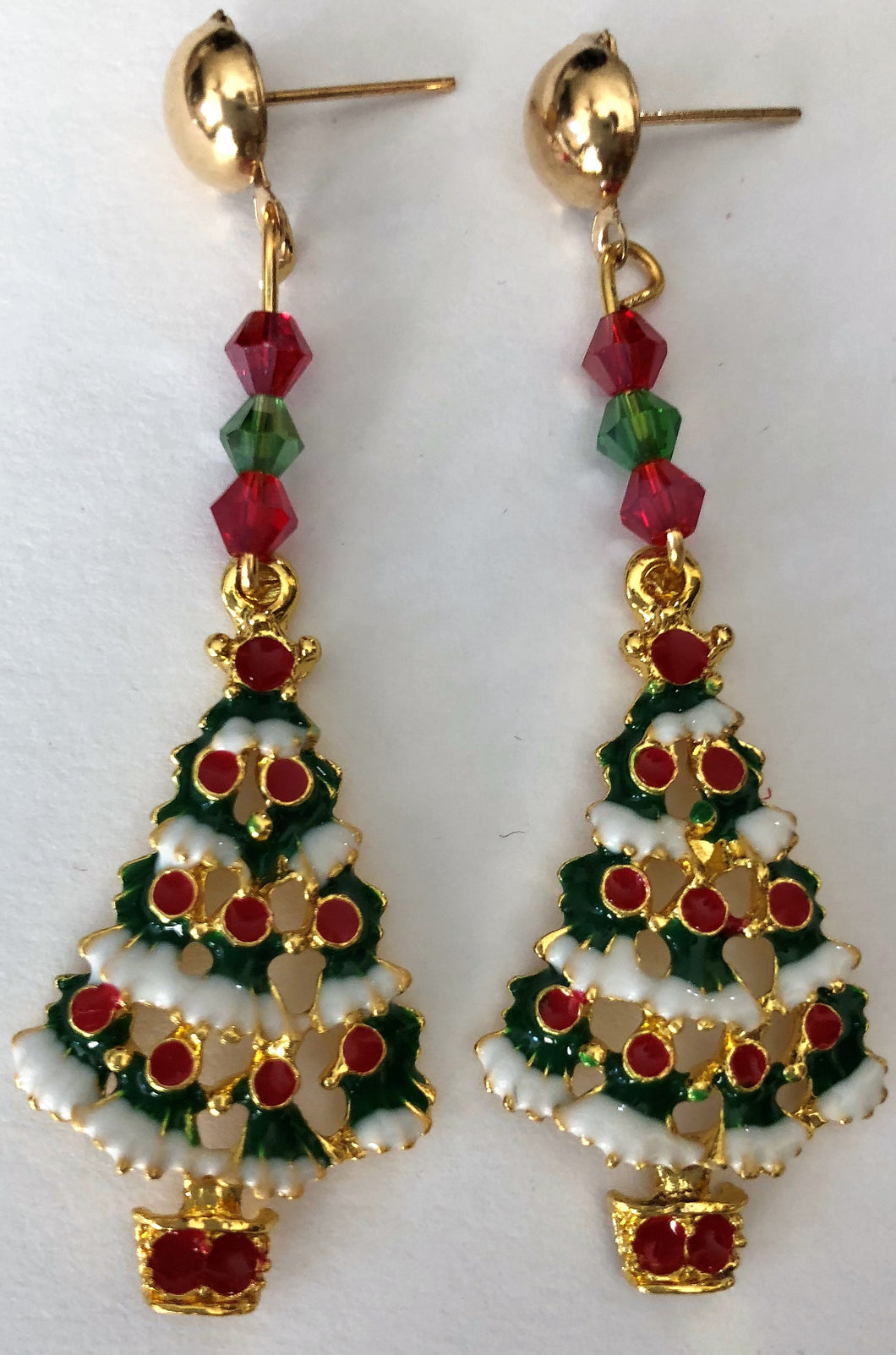 A1400 Christmas Tree Earrings