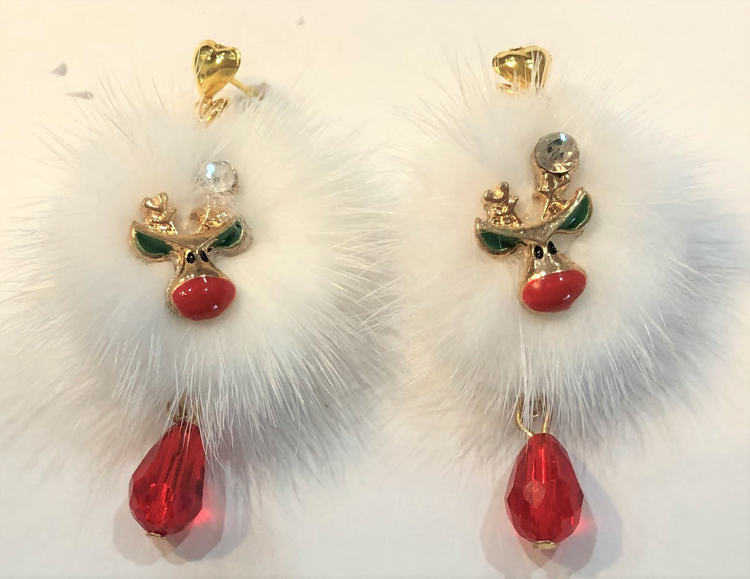 A2000 Whimsical Holiday Moose Earrings