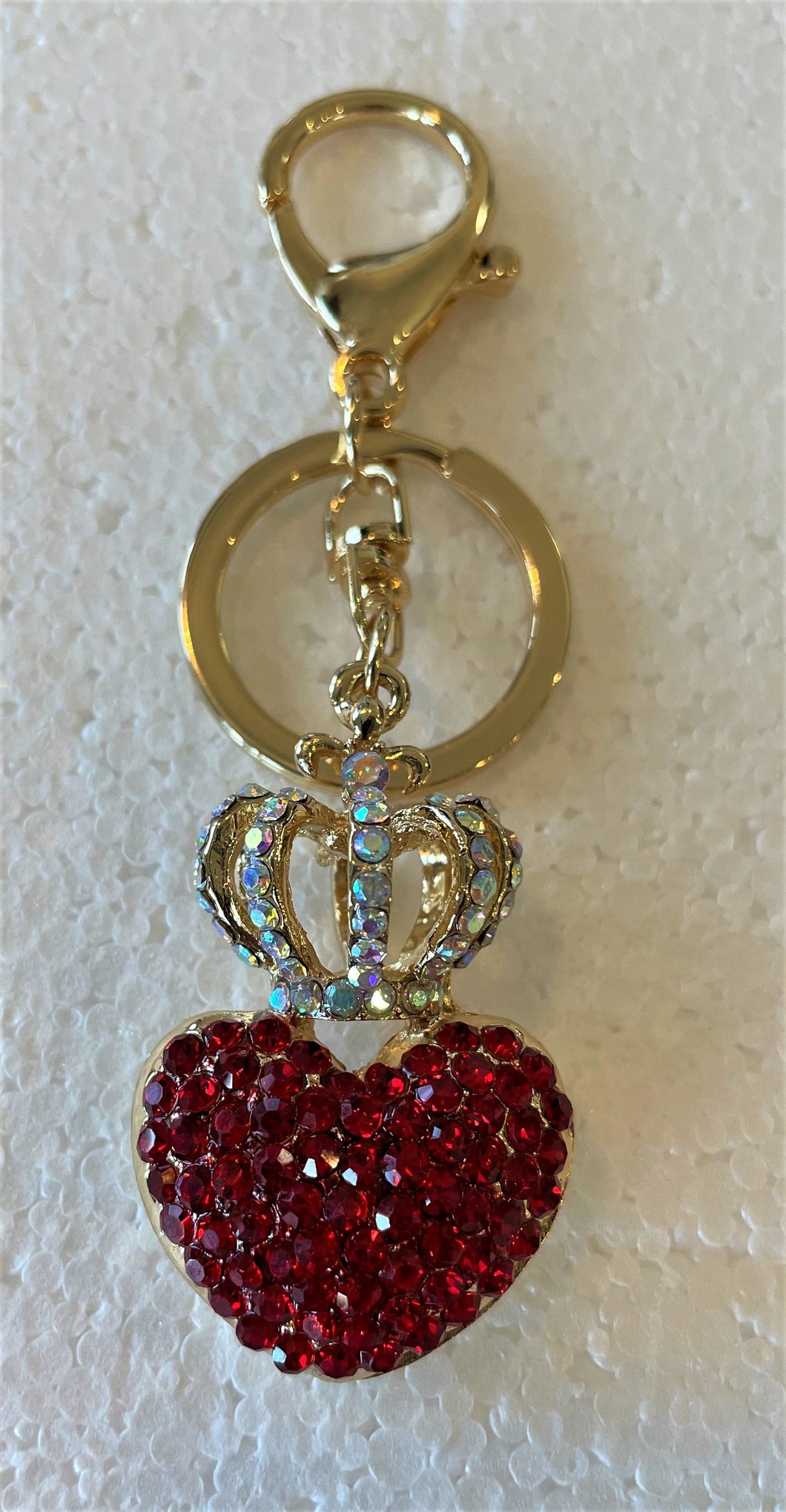 AAPB 080 Red Crystal Heart Purse Bling