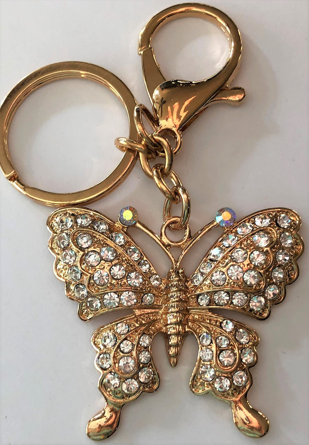 AAPB400 Crystal Butterfly Purse Bling Keychain