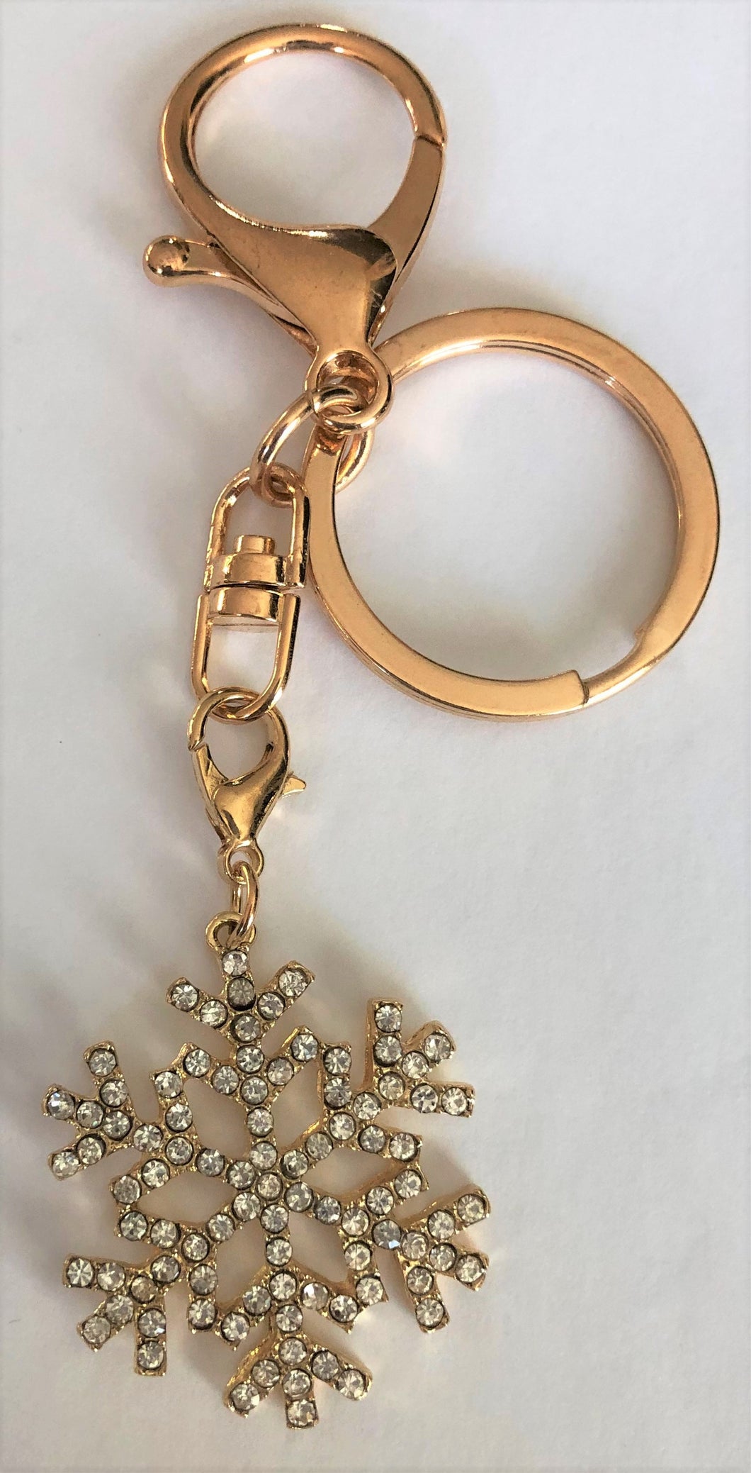 AAPBH200 Crystal Snowflake Purse Bling Keychain