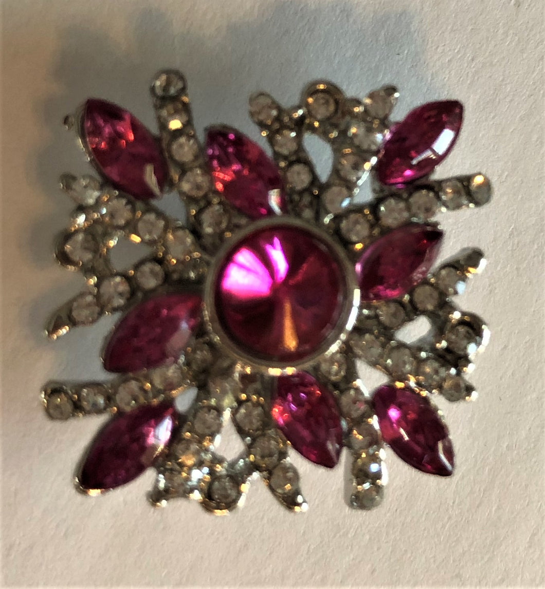 B1210 Beautiful Large Berry Crystal Button