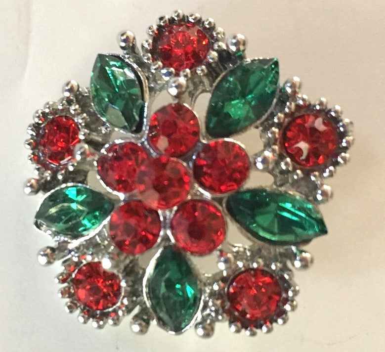 B3210 Big Holiday Red & Green flower