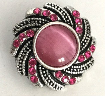 B400 Pink Crystal  Button