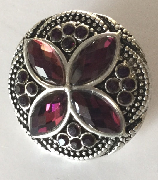 B500 Purple Clover Button