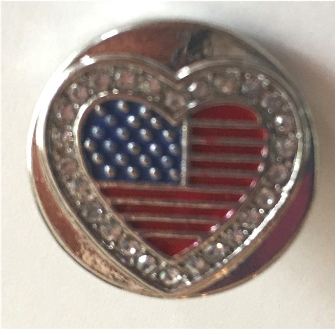 B503 Patriotic Heart with Am Flag