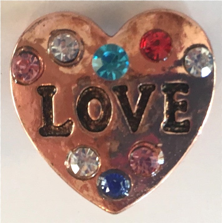 B8001 Copper LOVE Button