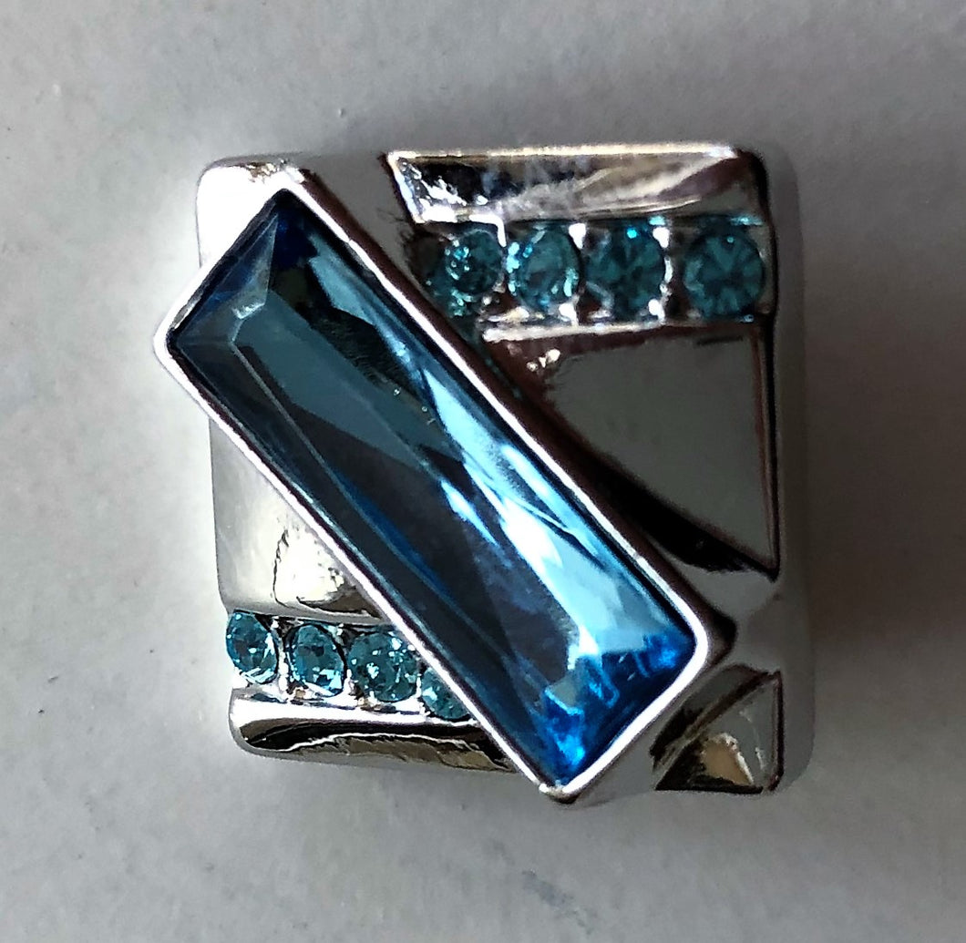 B9700 Elegant Teal Square Button