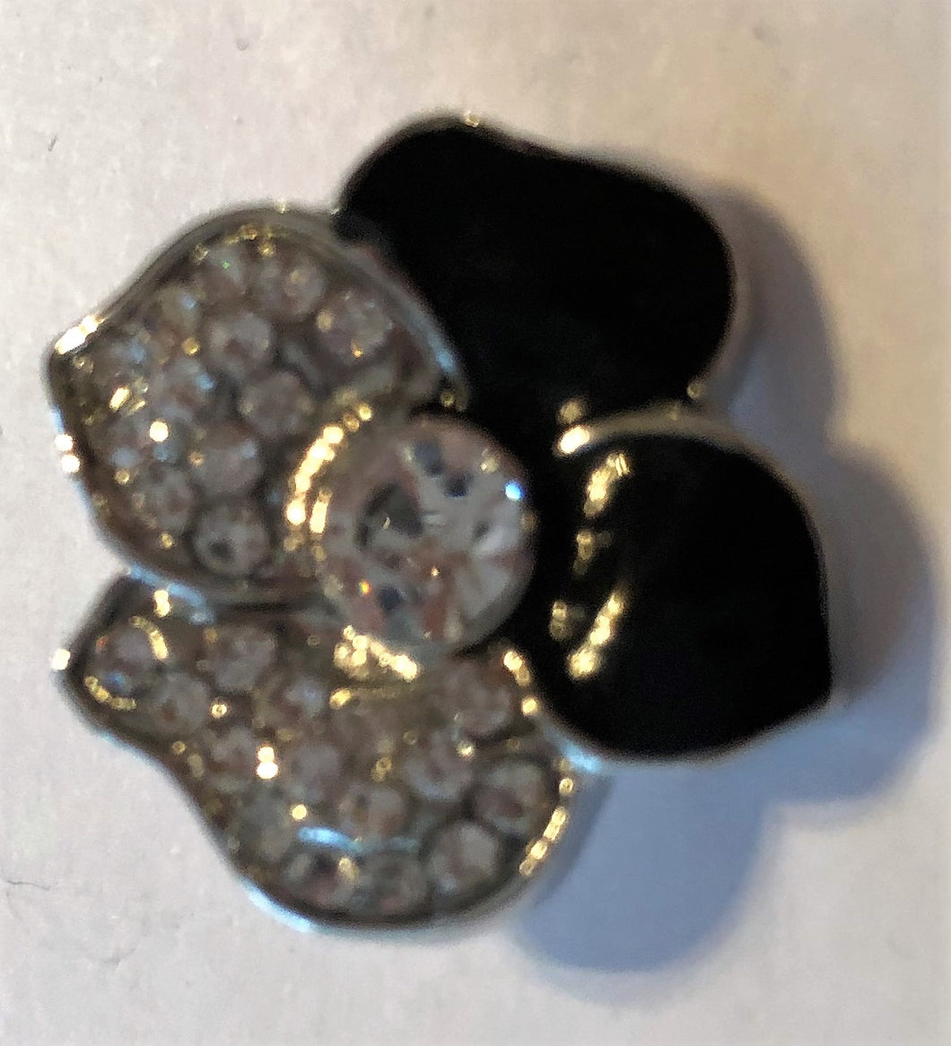 B9840 Silver & Crystal Flower