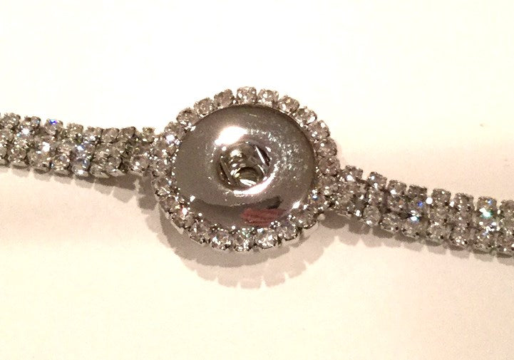 BR1200 Silver Crystal Holiday Bracelet