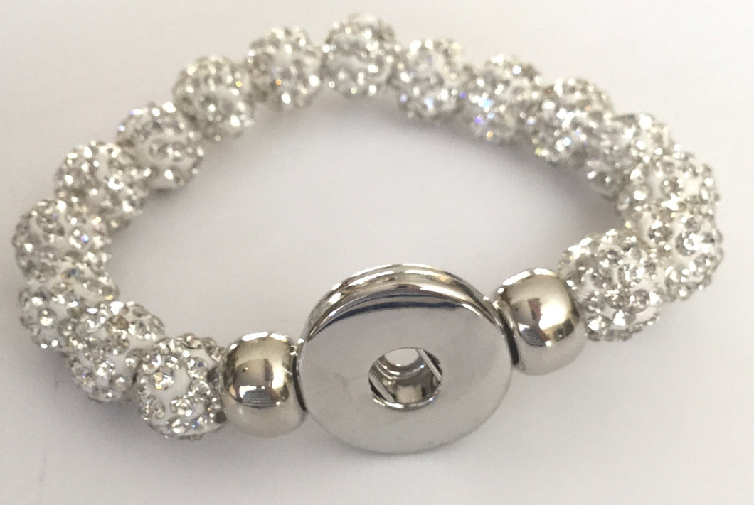 BR 200 White Stretch Crystal Bracelet