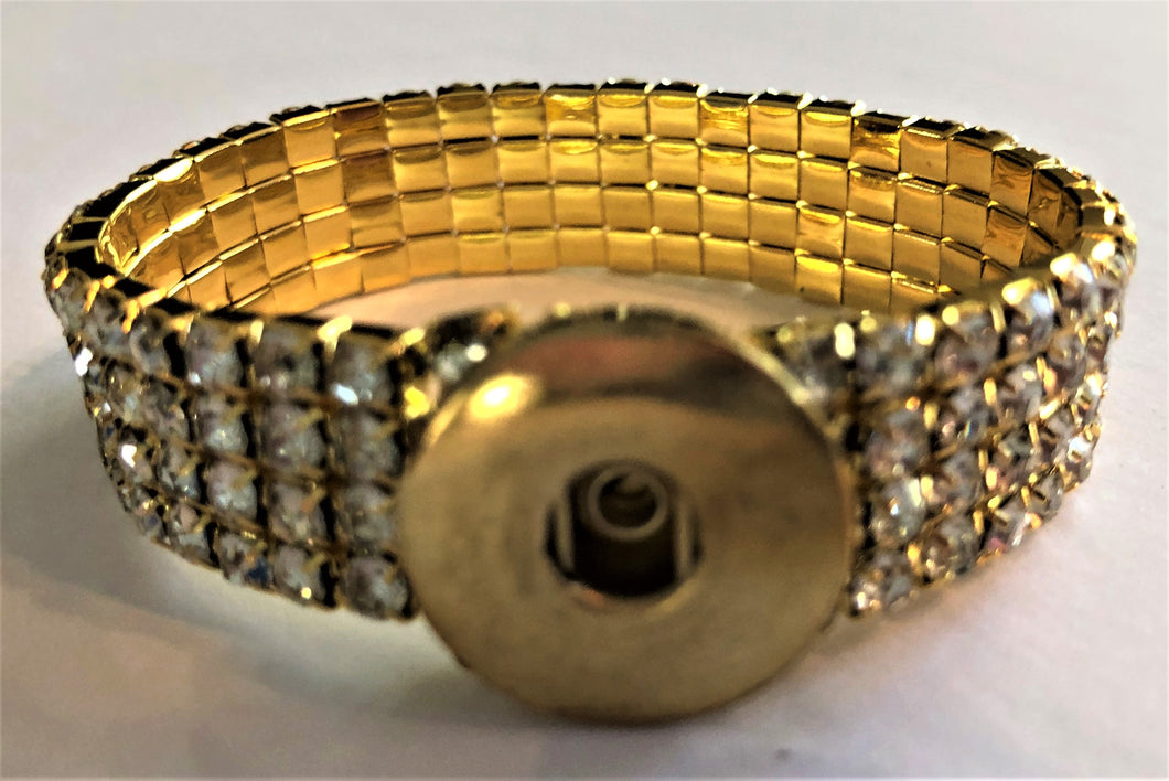 GBR1500 Gold Crystal Stretch Bracelet