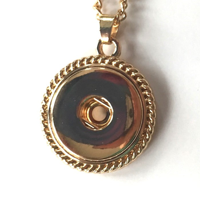 GN Round Goldtone Necklace