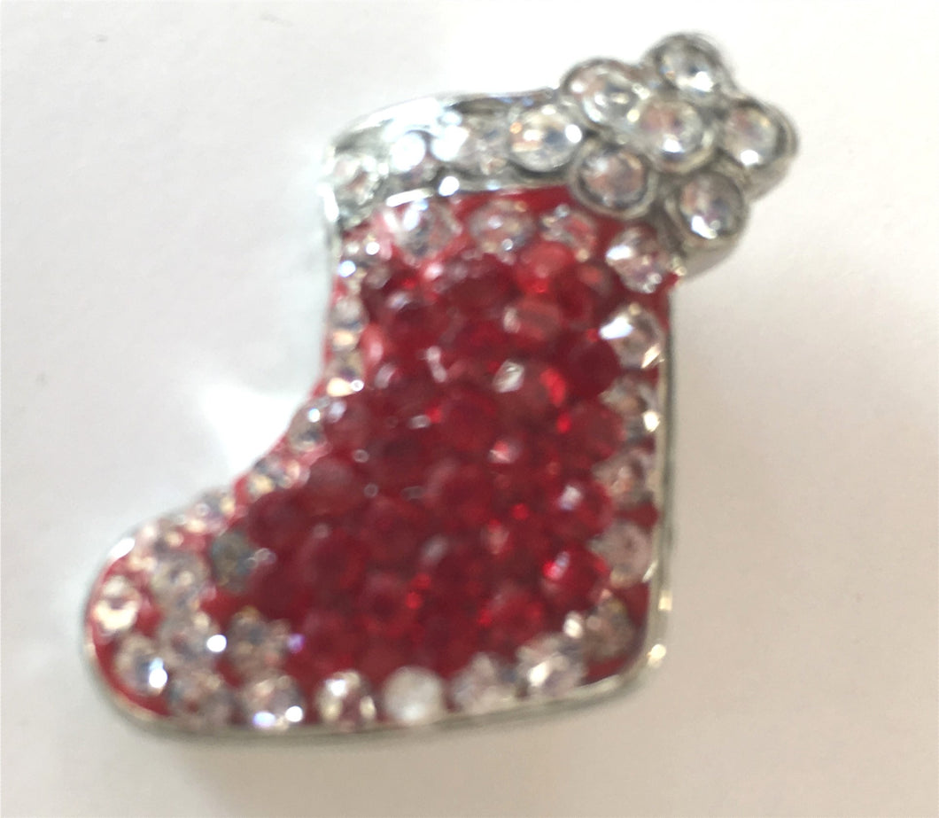 Red Crystal Holiday Stocking