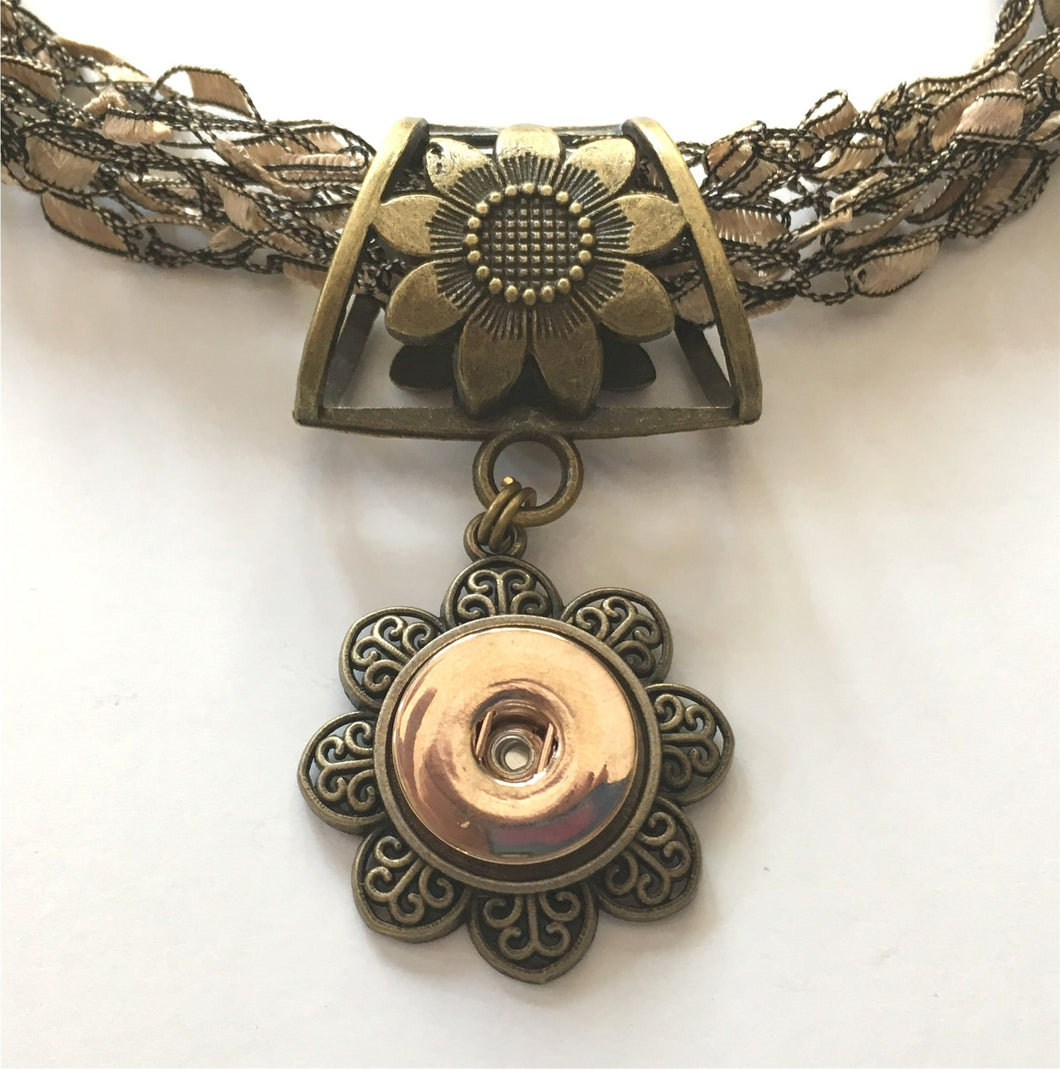 MS110 Bronze Scarf Holder with Magnetic Closure