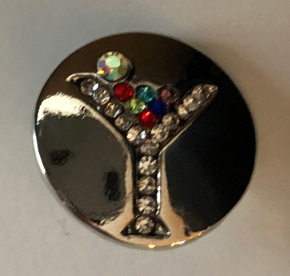 Margarita Glass Button