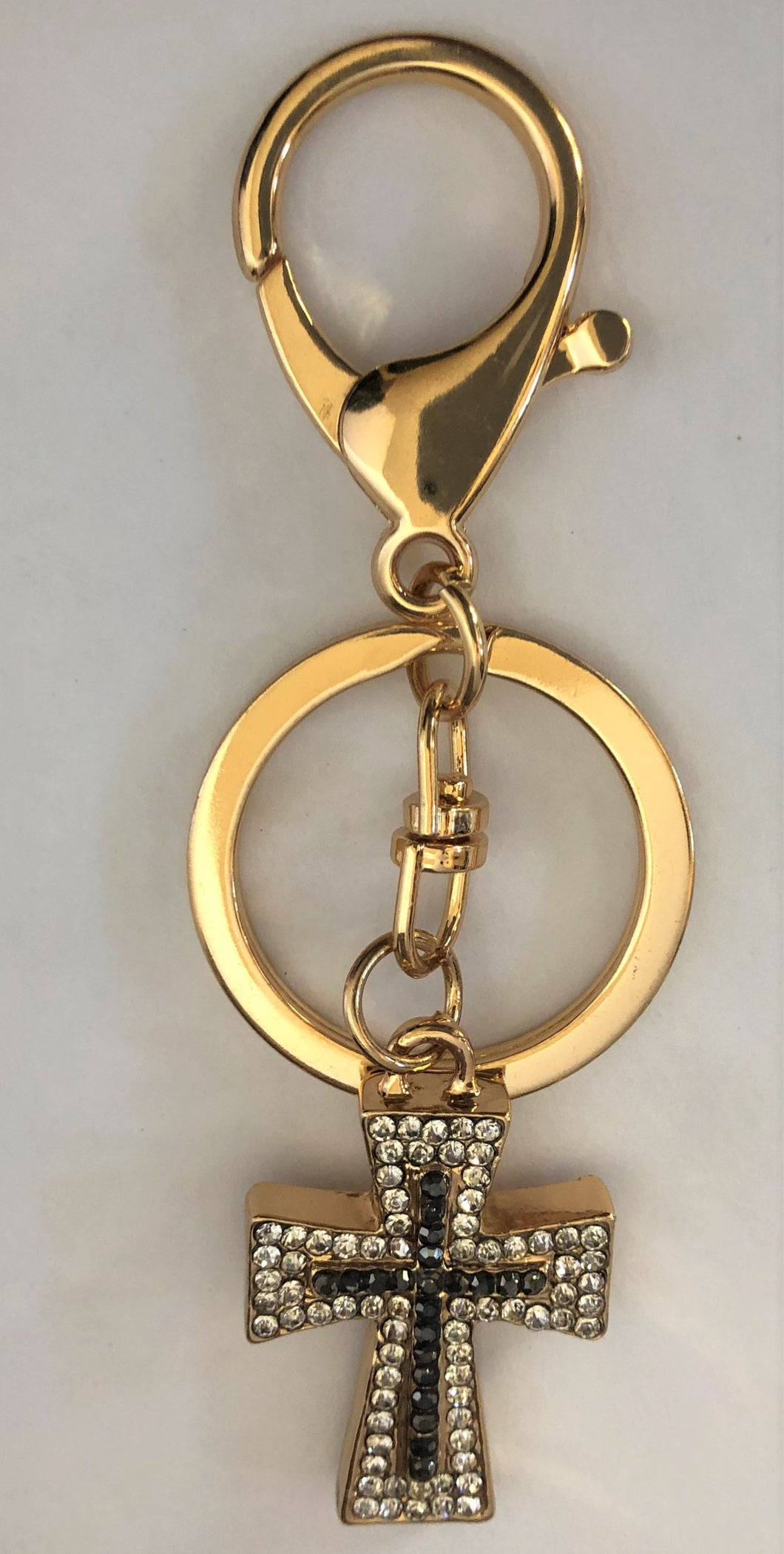 AAPB 610 Crystal Cross Key chain Purse Bling