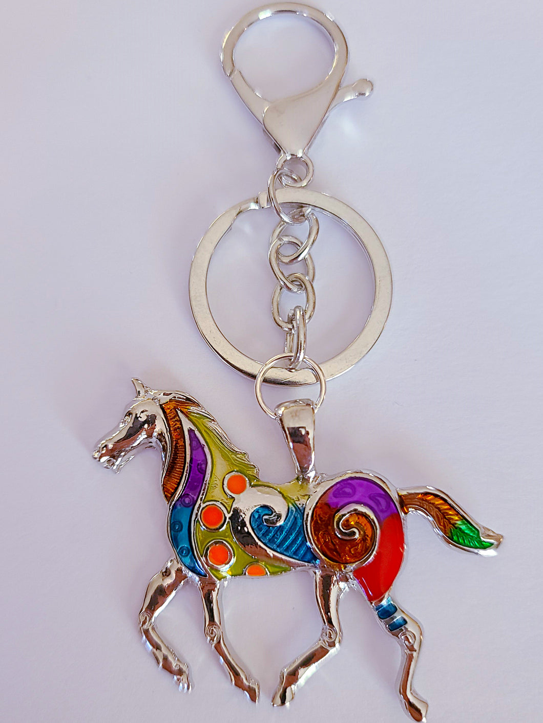 AAPB210 Deco Enamel Horse Purse Bling