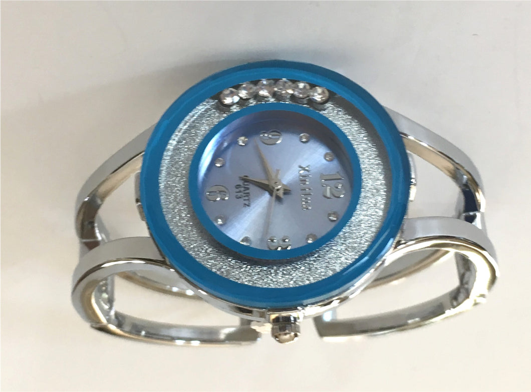 TPW140 Blue Bling Cuff quartz Watch Bracelet