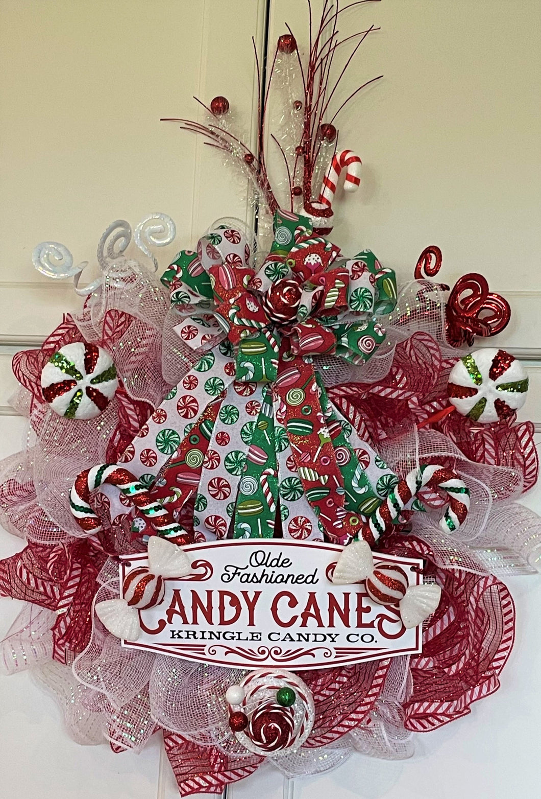 Wreath Holiday Candy Canes