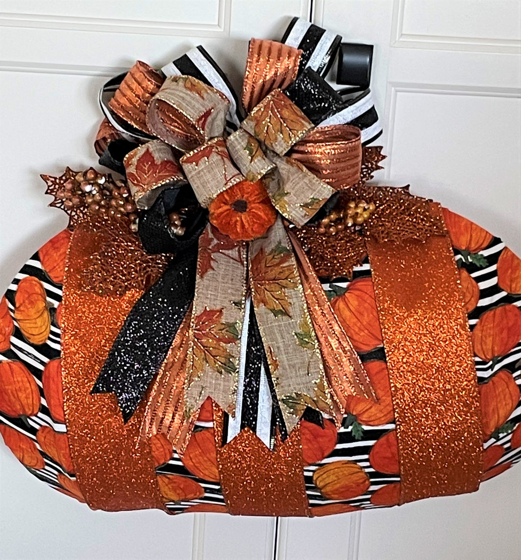 Wreath Fall Orange Pumpkin