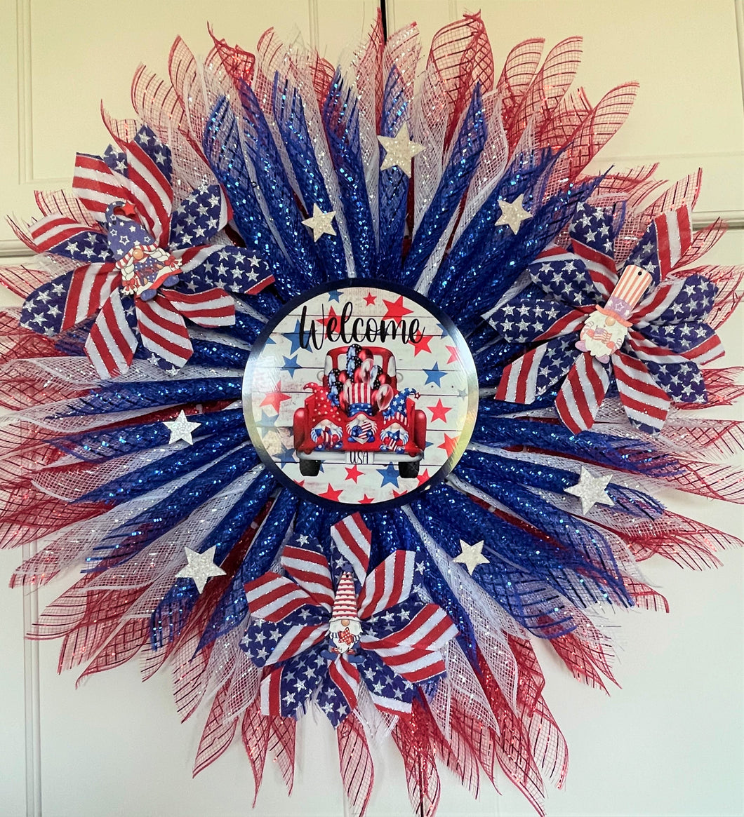 Wreath Patriotic/Welcome 1